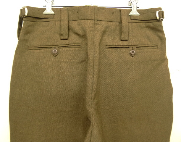 画像: イギリス軍 BRITISH ARMY "BARRACK DRESS" プリーツ入り ウール ドレスパンツ BROWN (DEADSTOCK)