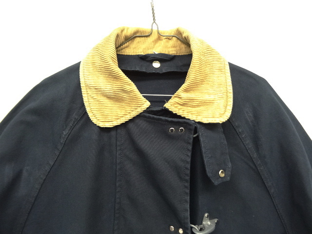 画像: 80'S FAY 襟コーデュロイ ファイヤーマンコート NAVY (VINTAGE)