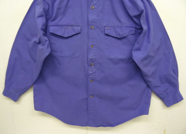 画像: 90'S PATAGONIA 旧タグ フラップ付きポケット 長袖シャツ ブルー (VINTAGE)