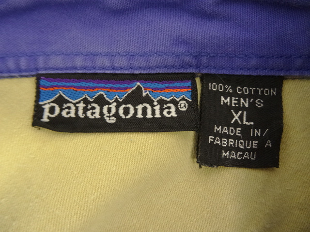 画像: 90'S PATAGONIA 旧タグ フラップ付きポケット 長袖シャツ ブルー (VINTAGE)