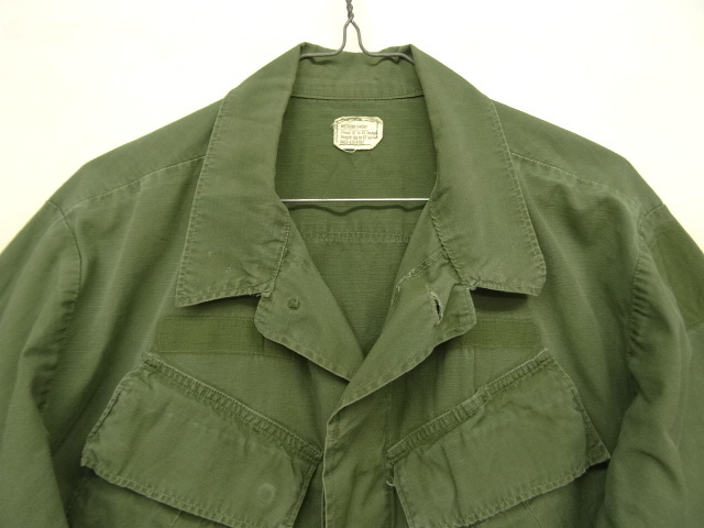 画像: 60'S アメリカ軍 US ARMY "JUNGLE FATIGUE 4th" リップストップ ファティーグジャケット M-SHORT (VINTAGE)