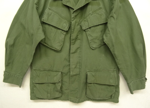 画像: 60'S アメリカ軍 US ARMY "JUNGLE FATIGUE 4th" リップストップ ファティーグジャケット M-SHORT (VINTAGE)