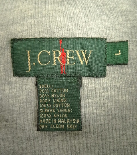 画像: 90'S J.CREW 旧タグ 裏地付き コーチジャケット グリーン (VINTAGE)