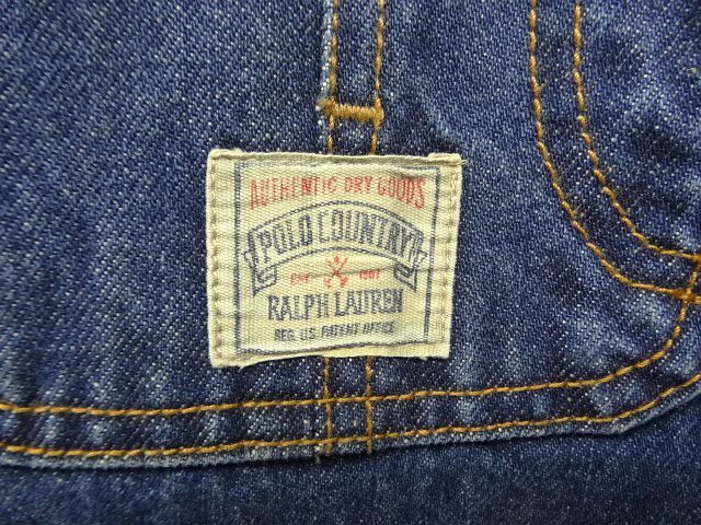 画像: 90'S POLO COUNTRY 襟コーデュロイ デニム カバーオール インディゴ (VINTAGE)