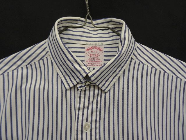 画像: 80'S BROOKS BROTHERS オックスフォード タブカラーシャツ ストライプ USA製 (VINTAGE)