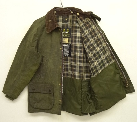 画像: 90'S BARBOUR 3クレスト 旧タグ "BEDALE" オイルドジャケット OLIVE イングランド製 (VINTAGE)