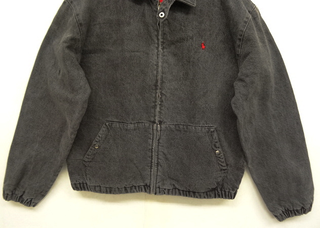 画像: 80'S RALPH LAUREN チンスト付き デニム ドリズラージャケット ブラック USA製 (VINTAGE)