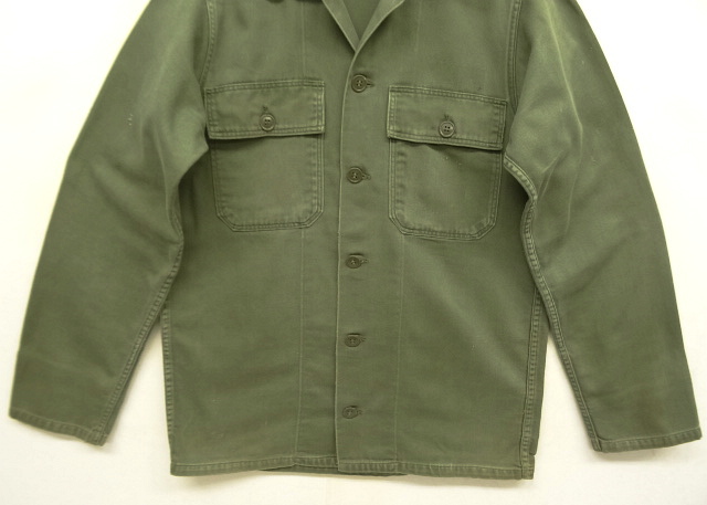 画像: 60'S アメリカ軍 US ARMY "B.V.D.製" PX品 コットンサテン ユーティリティシャツ (VINTAGE)