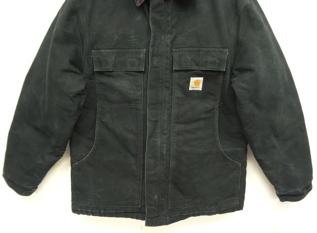 画像: 90'S CARHARTT 裏地キルティング ダックジャケット ブラック (VINTAGE)