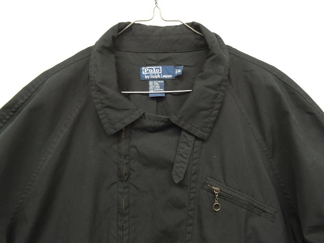 画像: 90'S RALPH LAUREN コットン ダブルライダースジャケット BLACK (VINTAGE)