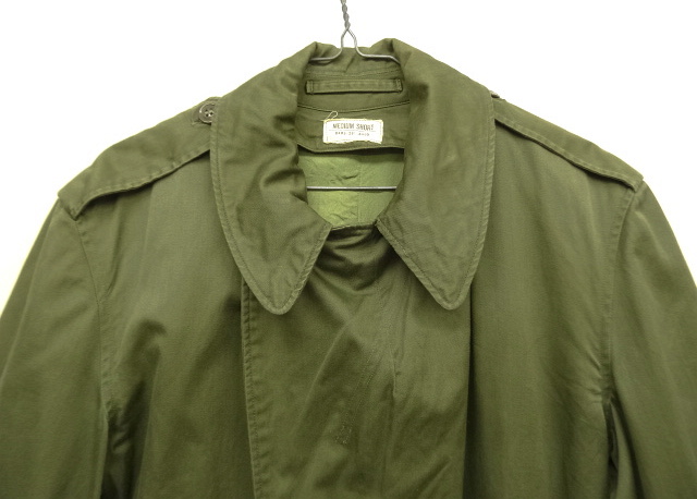 画像: 50'S アメリカ軍 US ARMY ウールライナー付き OG107 コットンサテン オーバーコート M-SHORT (VINTAGE)