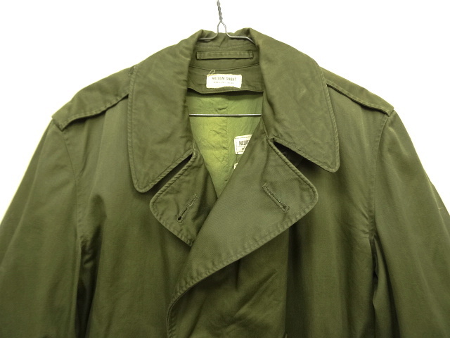 画像: 50'S アメリカ軍 US ARMY ウールライナー付き OG107 コットンサテン オーバーコート M-SHORT (VINTAGE)