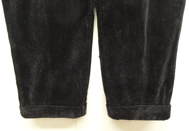 画像: 90'S RALPH LAUREN "ANDREW PANT" ツープリーツ 太畝 コーデュロイパンツ BLACK (VINTAGE)