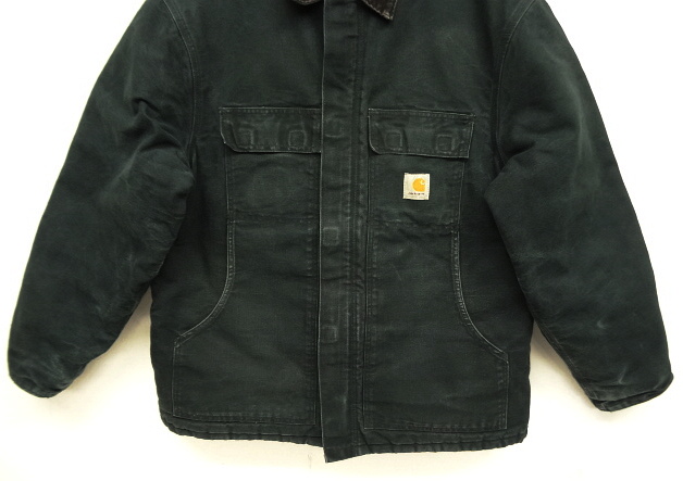 画像: 90'S CARHARTT 裏地キルティング ダックジャケット ブラック (VINTAGE)