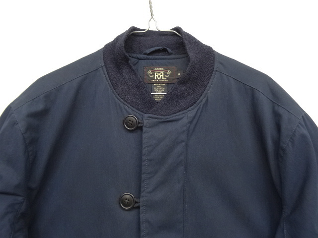 画像: RRL 裏地ウール デッキジャケット NAVY (USED)