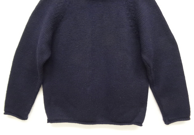 画像: 90'S J.CREW 旧タグ ウール ロールネックセーター NAVY (VINTAGE)