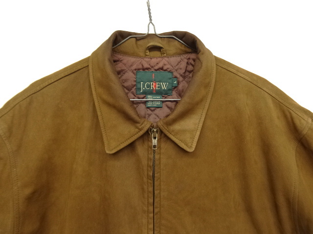 画像: 90'S J.CREW 旧タグ 裏地キルティング レザードリズラージャケット BROWN (VINTAGE)