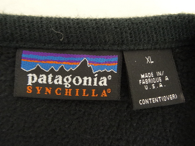 画像: 90'S PATAGONIA "SYNCHILLA" Vネック フリースベスト USA製 (VINTAGE)