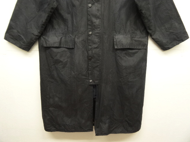 画像: 90'S BARBOUR 3クレスト 旧タグ "BURGHLEY" オイルドコート NAVY イングランド製 (VINTAGE)