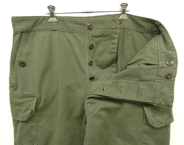 画像: 70'S フランス軍 M64 フィールドパンツ OLIVE 100C (VINTAGE)