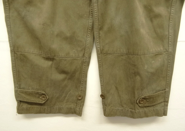 画像: 50'S フランス軍 M47 HBT フィールドパンツ 後期型 KHAKI サイズ11 (VINTAGE)