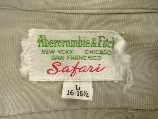 画像: 60'S ABERCROMBIE & FITCH "SAFARI" 三角フラップ サファリシャツ (VINTAGE)