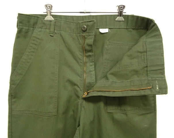 画像: 70'S アメリカ軍 US ARMY "OG507" コットンポリ ベイカーパンツ W36L31 TALONジップ (VINTAGE)