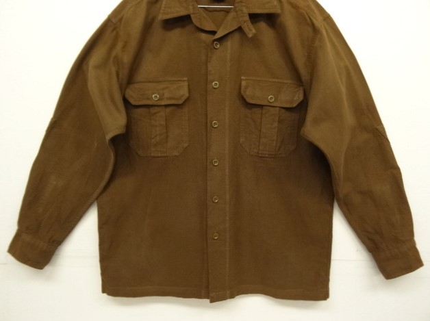 画像: 90'S RRL 初期 三ツ星タグ チンスト付き ワークシャツ BROWN (VINTAGE)