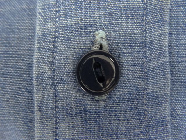 画像: 90'S RALPH LAUREN "DUNGAREE WORKSHIRT" 猫目ボタン シャンブレー ワークシャツ (VINTAGE)