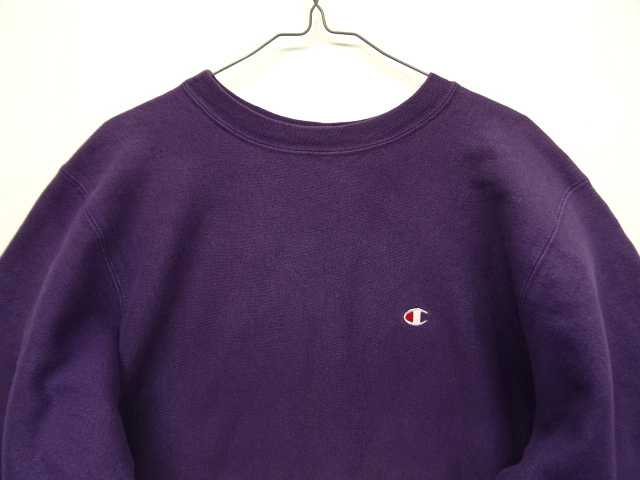 画像: 90'S CHAMPION 刺繍タグ リバースウィーブ ダークグレープ USA製 (VINTAGE)