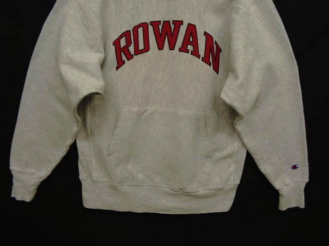 画像: 90'S CHAMPION "ROWAN" 刺繍タグ リバースウィーブ スタンドカラー グレー USA製 (VINTAGE)
