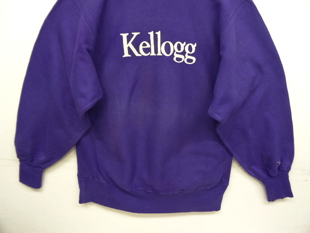 画像: 90'S CHAMPION "Kellogg" 刺繍タグ リバースウィーブ グレープ USA製 (VINTAGE)