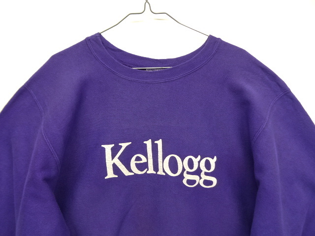 画像: 90'S CHAMPION "Kellogg" 刺繍タグ リバースウィーブ グレープ USA製 (VINTAGE)