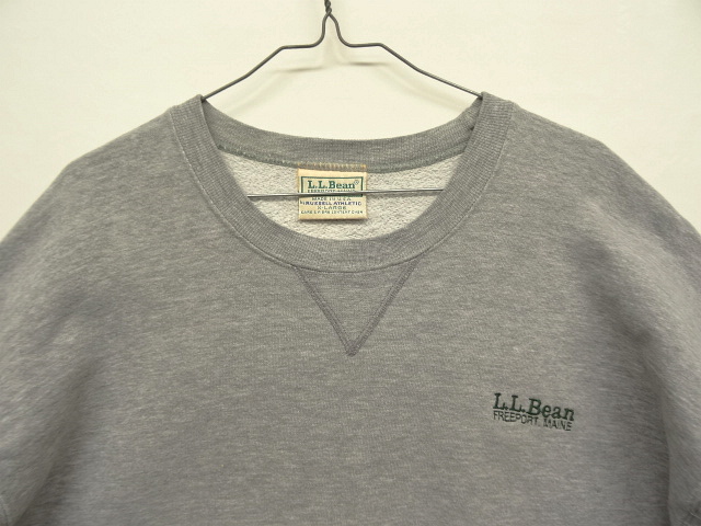 画像: 80'S LL Bean by RUSSELL ATHLETIC 前Vガゼット ロゴ刺繍 スウェットシャツ USA製 (VINTAGE)
