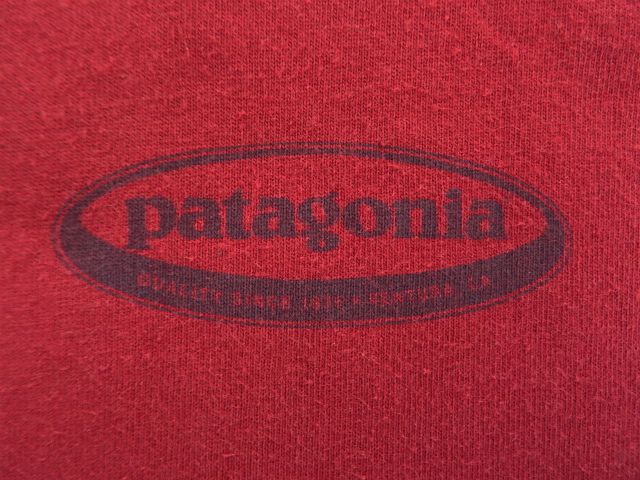 画像: 90'S PATAGONIA 黒タグ オーバルロゴ バックプリント 長袖 ポケット付きTシャツ USA製 (VINTAGE)