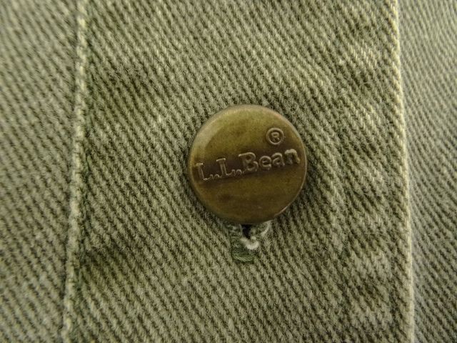画像: 80'S LL Bean 三角タグ デニム 丸襟 カバーオール カーキ (VINTAGE)