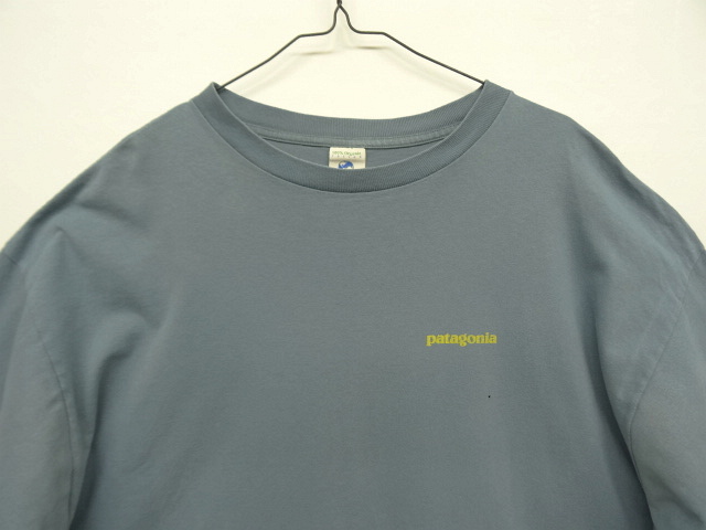 画像: 90'S PATAGONIA バックプリント BENEFICIAL T'S 長袖Tシャツ ブルー USA製 (VINTAGE)