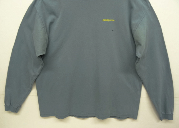 画像: 90'S PATAGONIA バックプリント BENEFICIAL T'S 長袖Tシャツ ブルー USA製 (VINTAGE)