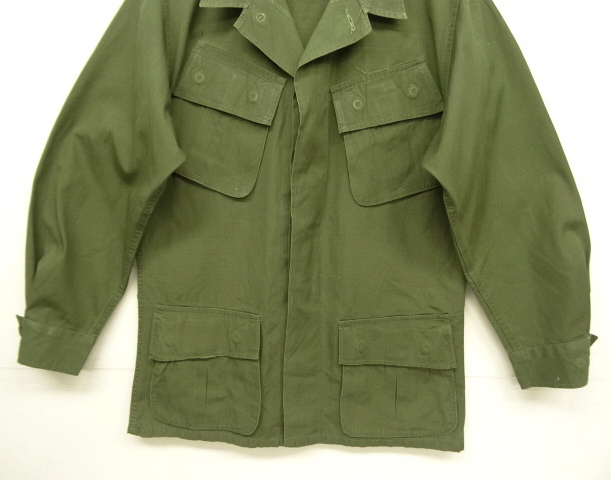 画像: 60'S アメリカ軍 US ARMY "JUNGLE FATIGUE" リップストップ ファティーグジャケット S-R (VINTAGE)