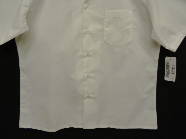 画像: アメリカ軍 "GENERAL PURPOSE SMOCK" 半袖 オープンカラーシャツ ホワイト (DEADSTOCK)