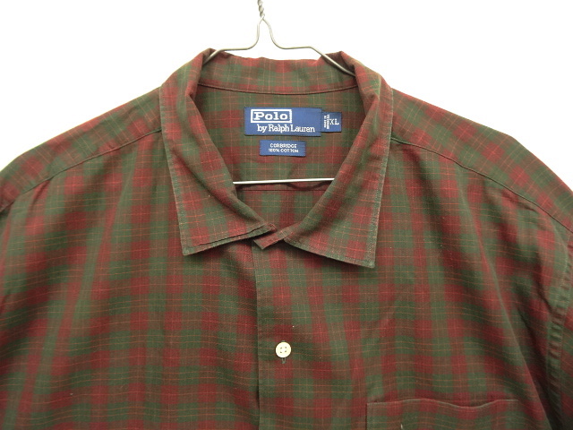 画像: 90'S RALPH LAUREN "CORBRIDGE" ポプリン 長袖 ボックスシャツ チェック柄 (VINTAGE)