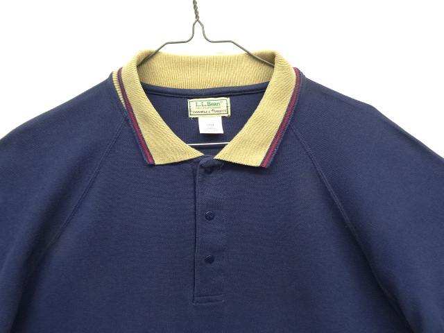 画像: 80'S LL Bean "DOUBLE L SHIRTS" ラグランスリーブ ポロシャツ USA製 (VINTAGE)