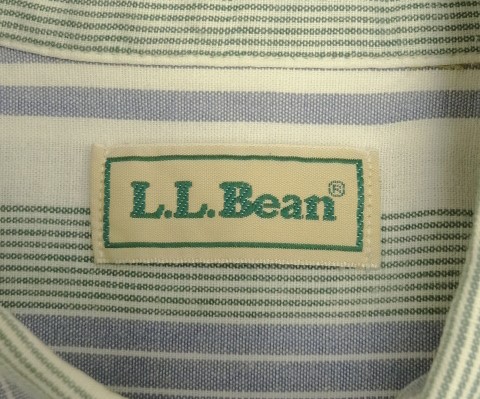 90s  L.L.Bean 半袖 マルチストライプシャツ BDシャツ