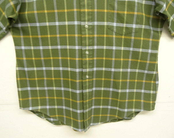 画像: 60'S VAN HEUSEN "ALL COTTON" 半袖 BDシャツ チェック柄 (VINTAGE)