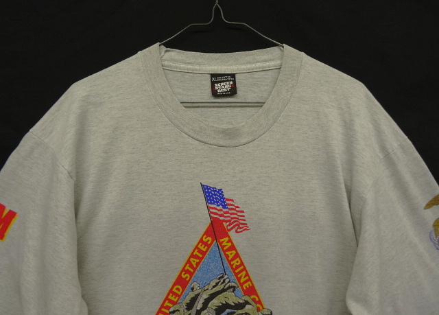 画像: 90'S アメリカ軍 USMC "USMC MARATHON 1992" 長袖 Tシャツ グレー USA製 (VINTAGE)