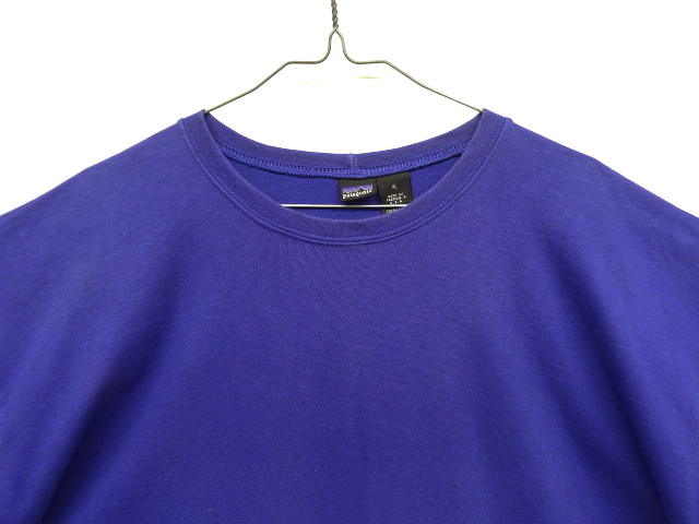 画像: 90'S PATAGONIA 背面ロゴ バックプリント 半袖 Tシャツ ダークブルー USA製 (VINTAGE)