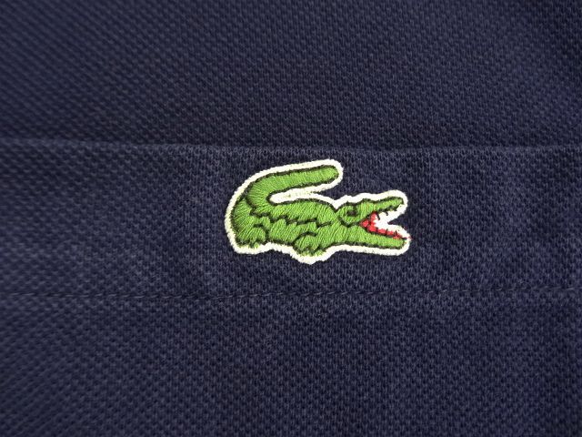 画像: 80'S CHEMISE LACOSTE フルオープン ポロシャツ ネイビー スペイン製 (VINTAGE)