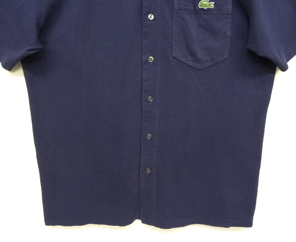 画像: 80'S CHEMISE LACOSTE フルオープン ポロシャツ ネイビー スペイン製 (VINTAGE)