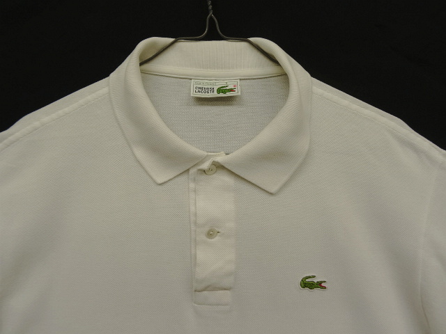 画像: 80'S CHEMISE LACOSTE ポロシャツ ホワイト フランス製 (VINTAGE)