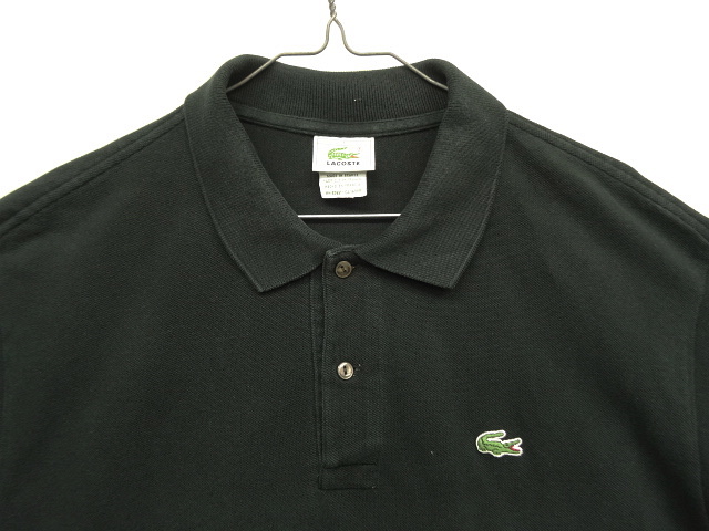 画像: 80'S CHEMISE LACOSTE ポロシャツ ブラック フランス製 (VINTAGE)